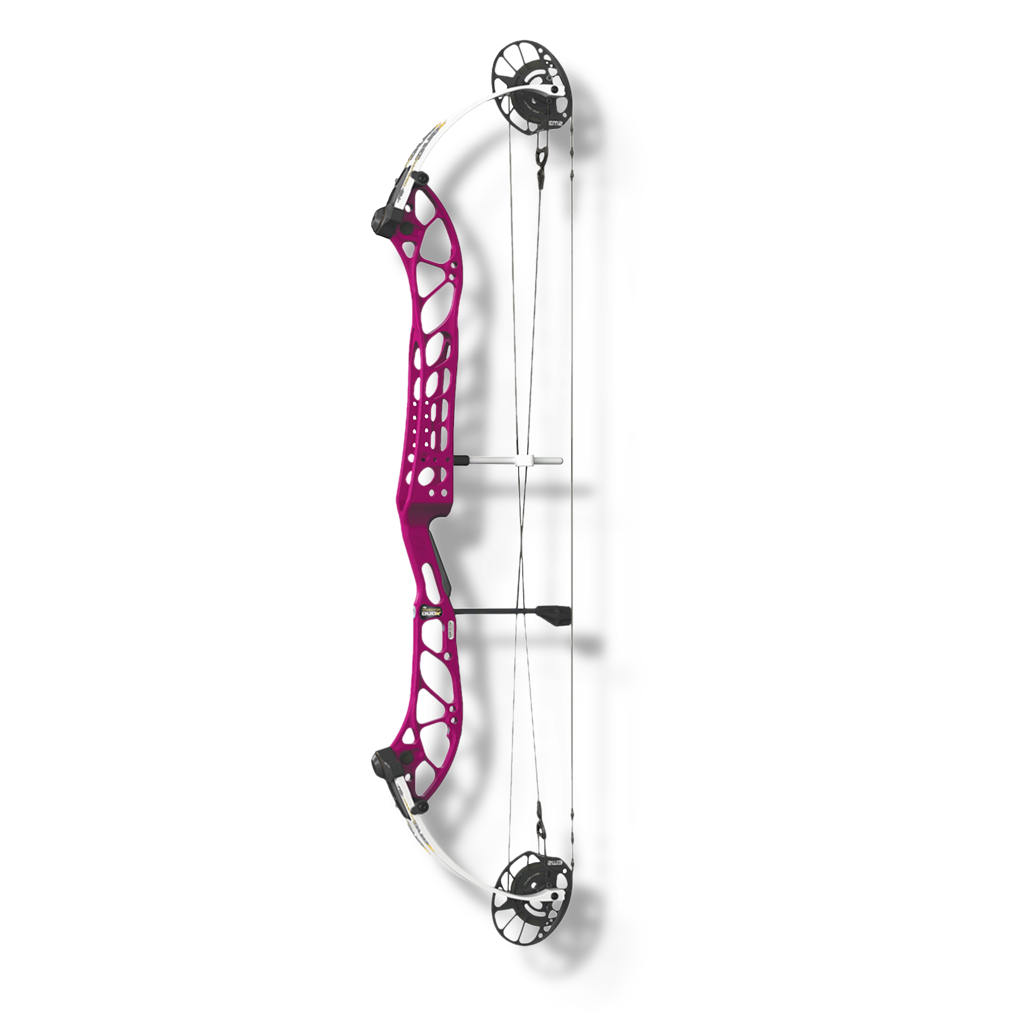 PSE Compound Bow Dominator Duo X 38 SE2 RH 60#-(26.5"-32.0") 65-75% Let Off Purple Handle/White Limbs