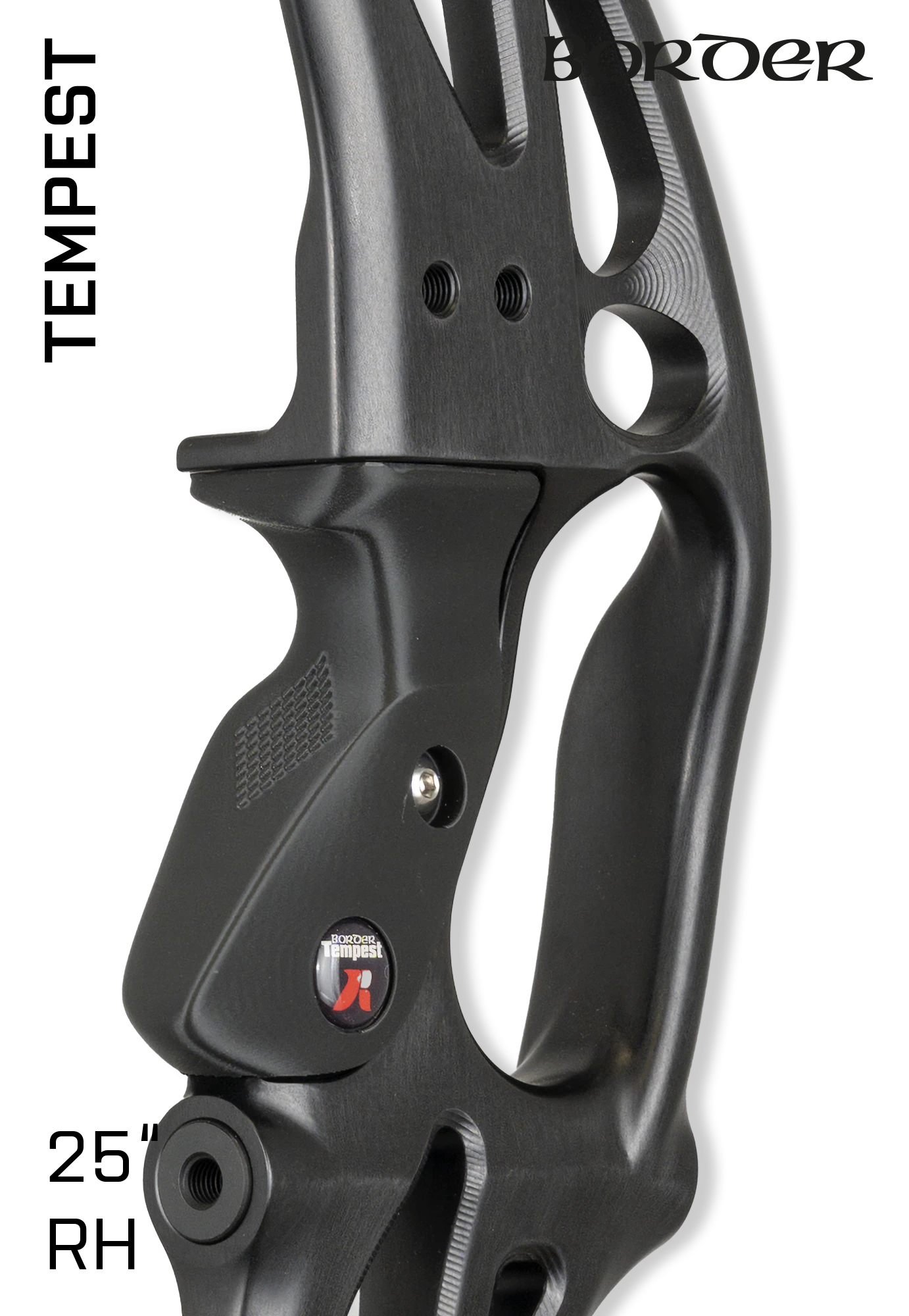 Border Archery Tempest 25" RH Black Satin Black Pack P40 *Mini-Fehler in der Eloxierung*