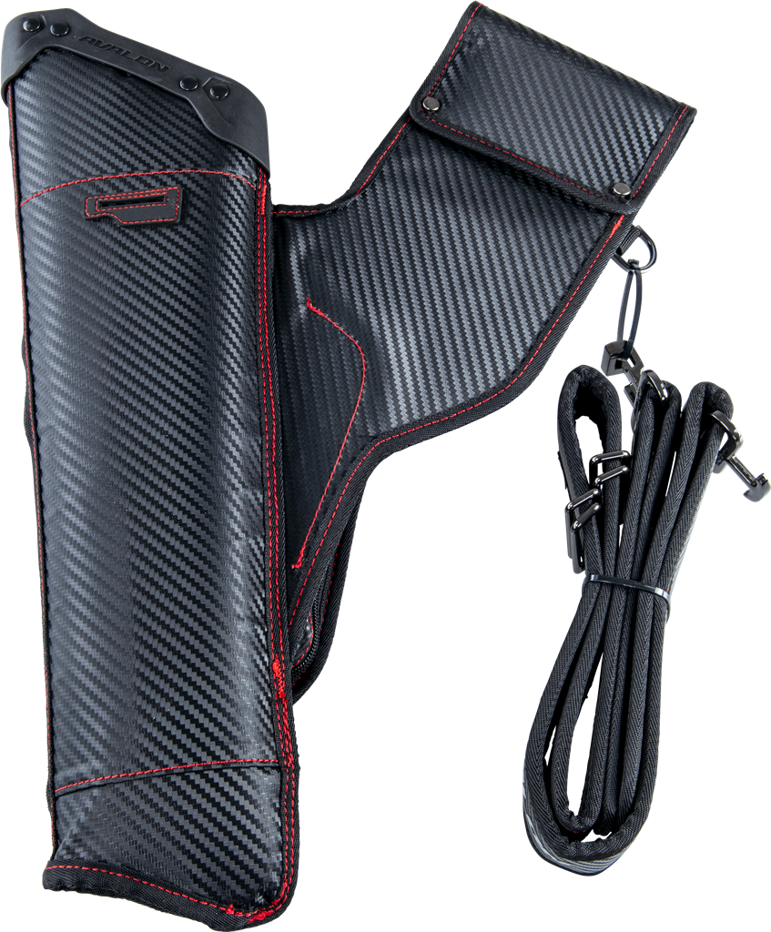 Avalon Powr Target Quiver mit Gürtel und 3 Taschen RH BLACK/WHITE