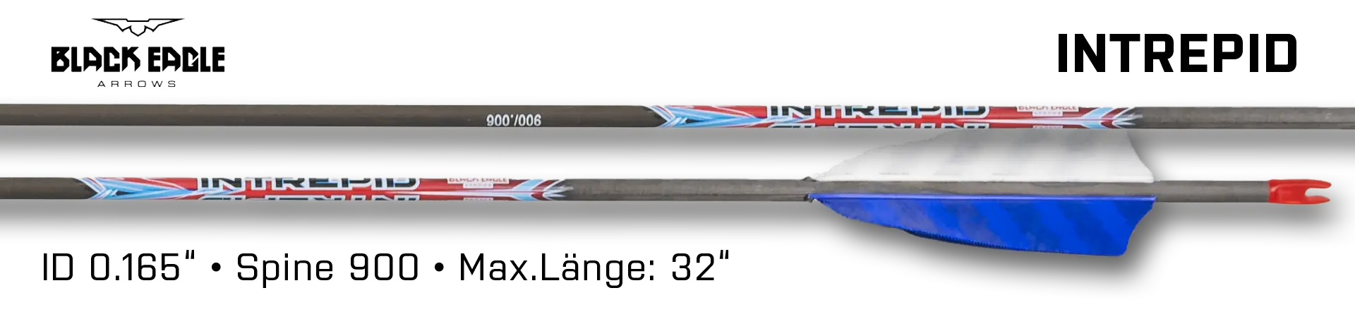 Black Eagle Arrow Carbon Feather Fletched Intrepid 900