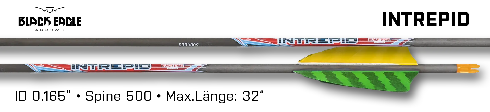Black Eagle Arrow Carbon Feather Fletched Intrepid 500