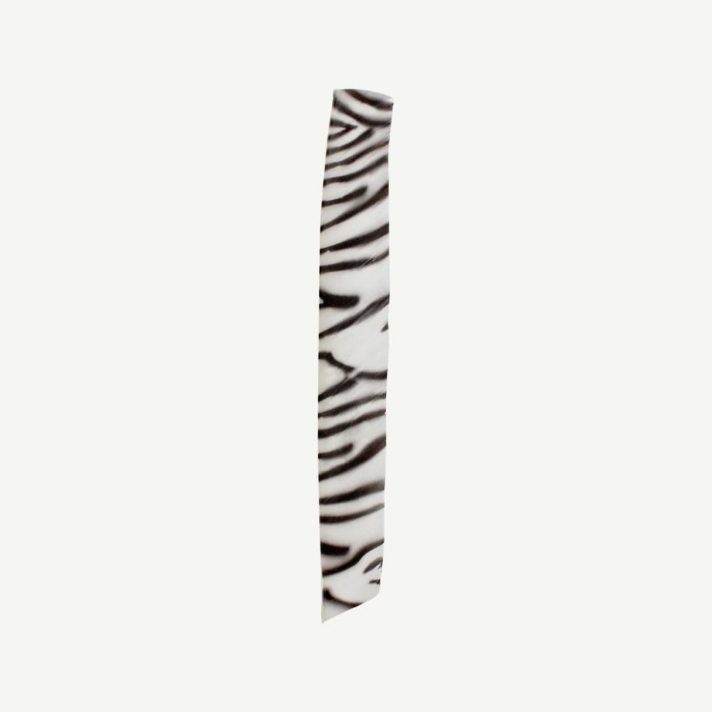 Bearpaw Naturfeder volle Länge RW Zebra weiß/schwarz