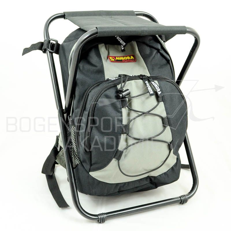 Aurora Rucksack m. Klappstuhl Schwarz