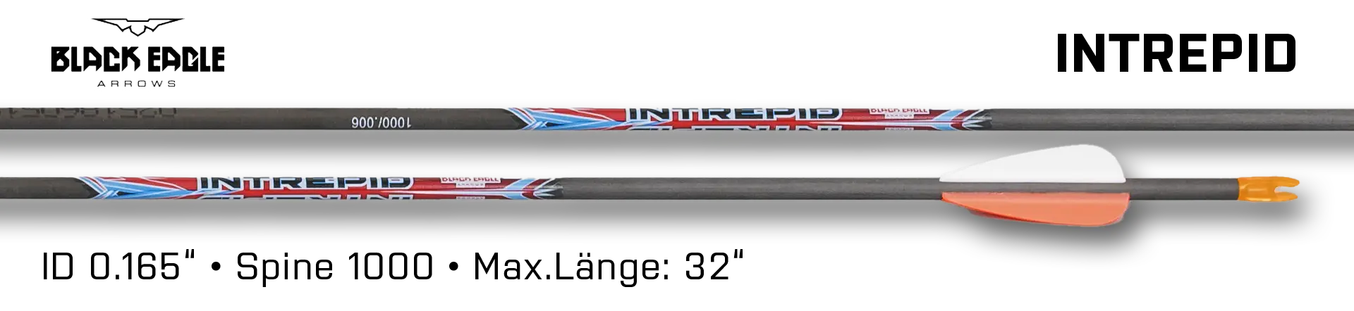 Black Eagle Arrow Carbon Intrepid Vane Fleteched 1000