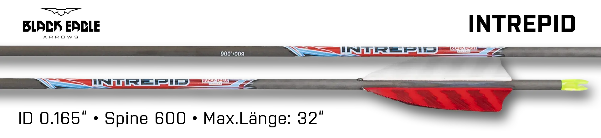 Black Eagle Arrow Carbon Feather Fletched Intrepid 600