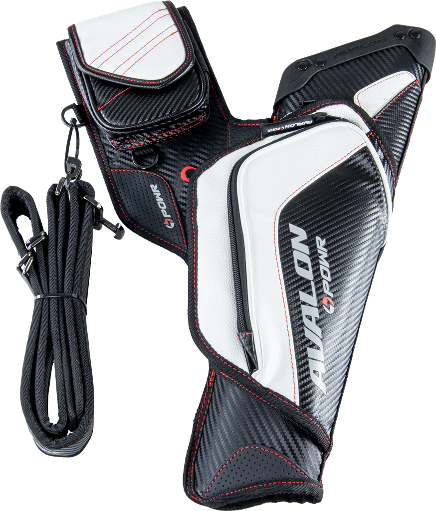 Avalon Powr Target Quiver mit Gürtel und 3 Taschen RH BLACK/WHITE