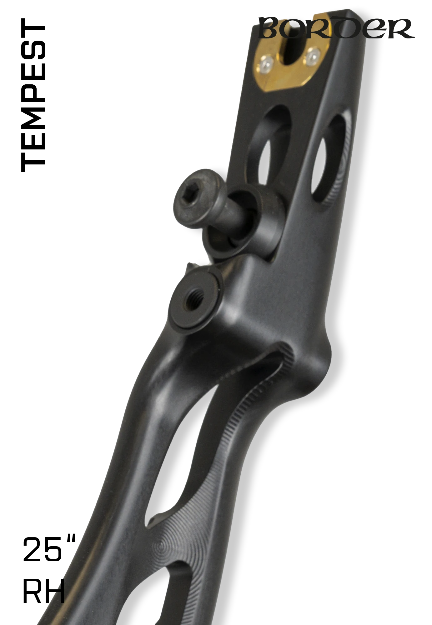 Border Archery Tempest 25" RH Black Satin Black Pack P40 *Mini-Fehler in der Eloxierung*