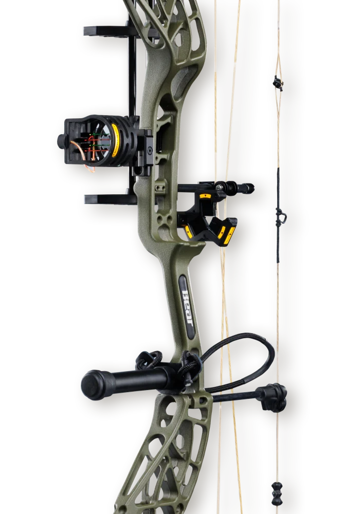 Bear Archery Compound Bow Whitetail INT Package RH (55#-70#)-(25.0"-30.0") 75%-90% Let Off Throwback Green Handle/Fred Bear Limbs