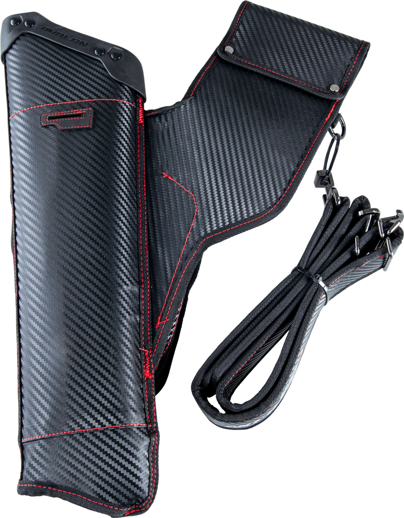 Avalon Powr Target Quiver mit Gürtel und 3 Taschen RH BLACK/BLACK