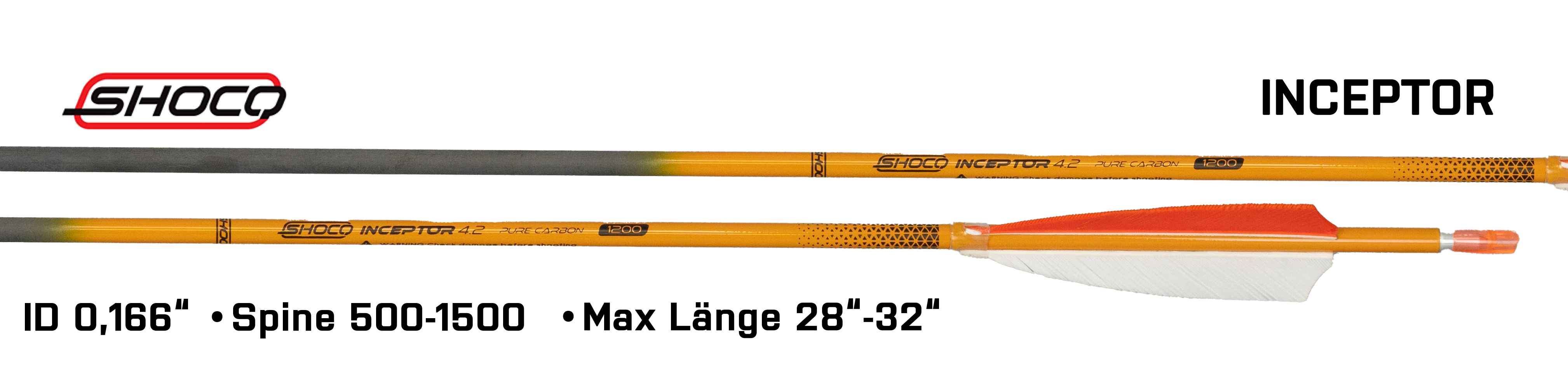 Shocq Arrow Inceptor 4.2 with Feathers/Point Installed 500