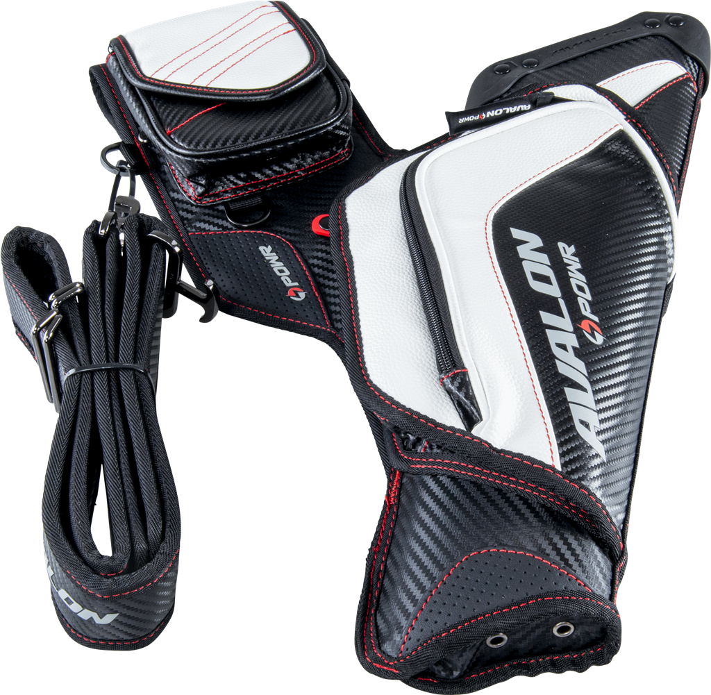 Avalon Powr Target Quiver mit Gürtel und 3 Taschen LH BLACK/WHITE
