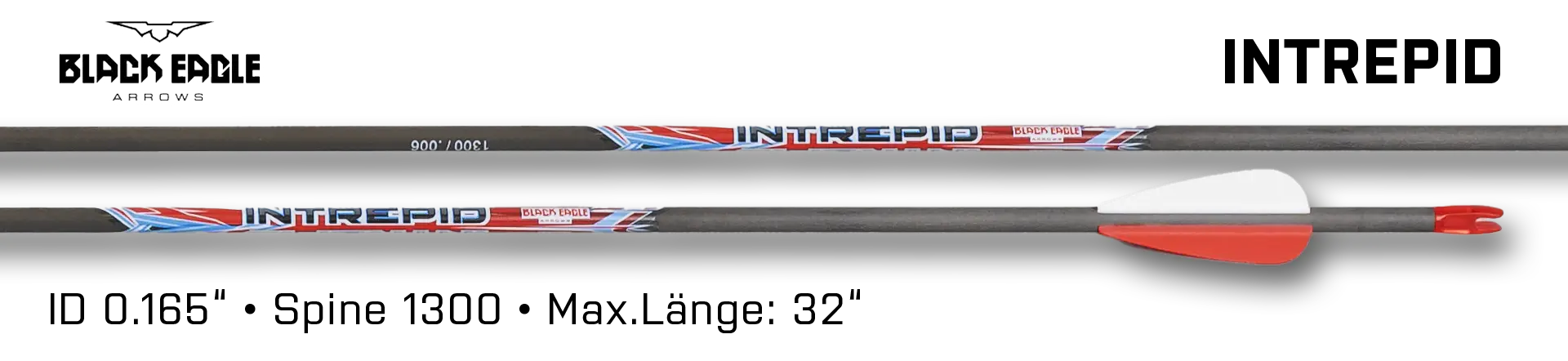 Black Eagle Arrow Carbon Intrepid Vane Fleteched 1300