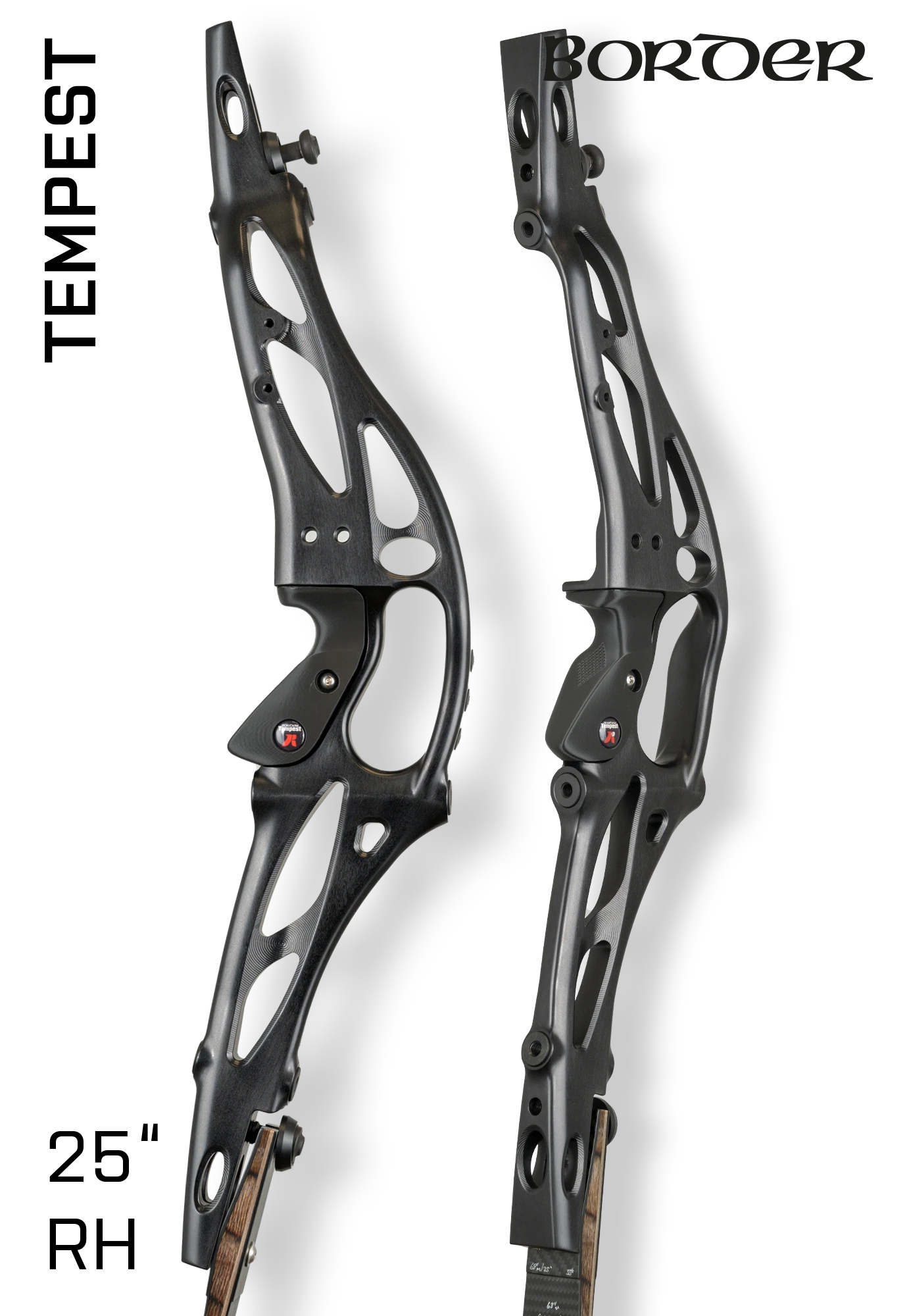 Border Archery Tempest 25" RH Black Satin Black Pack P40 *Mini-Fehler in der Eloxierung*