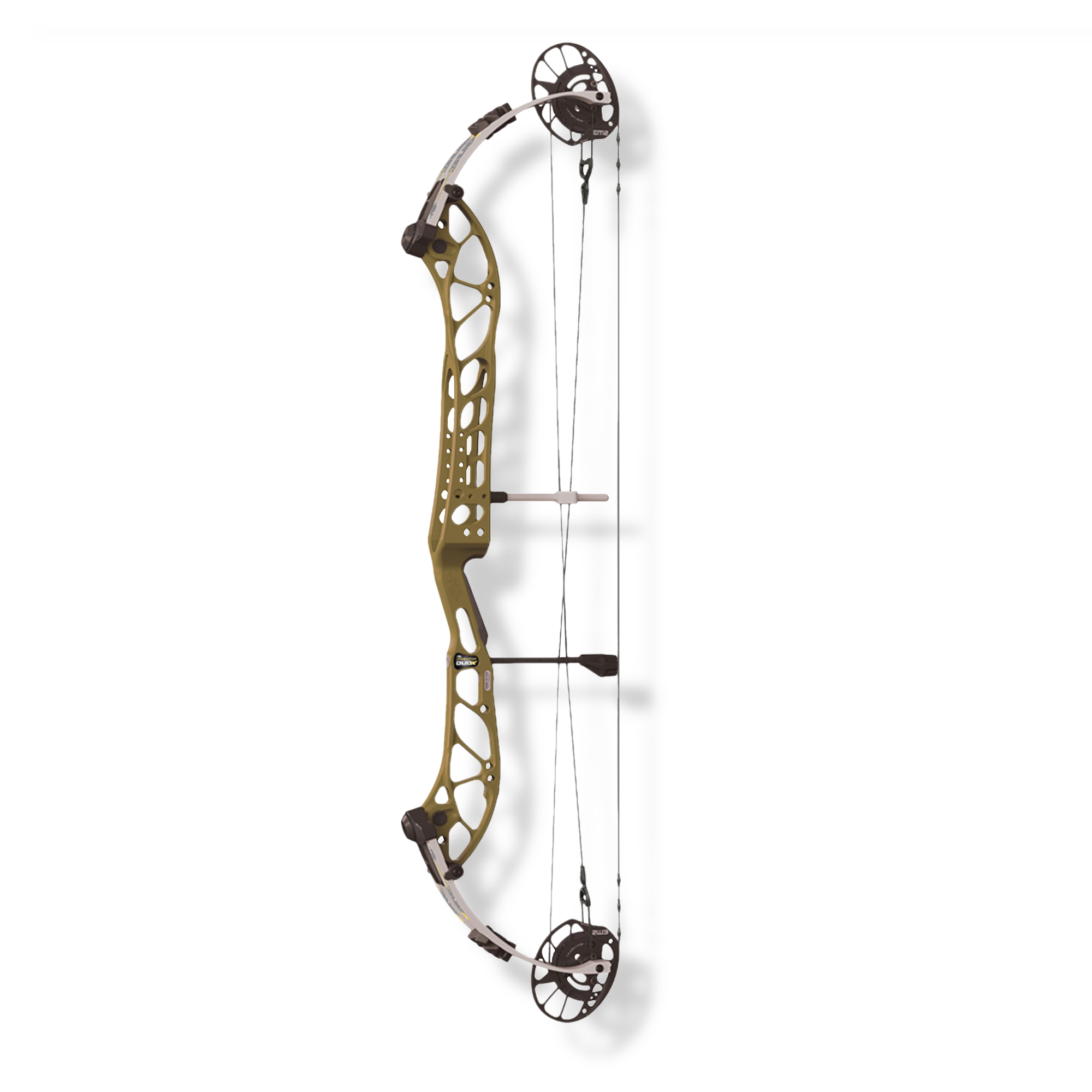 PSE Compound Bow Dominator Duo X 38 M2 RH 60#-(26.0"-30.0") 65-75% Let Off Green Handle/White Limbs