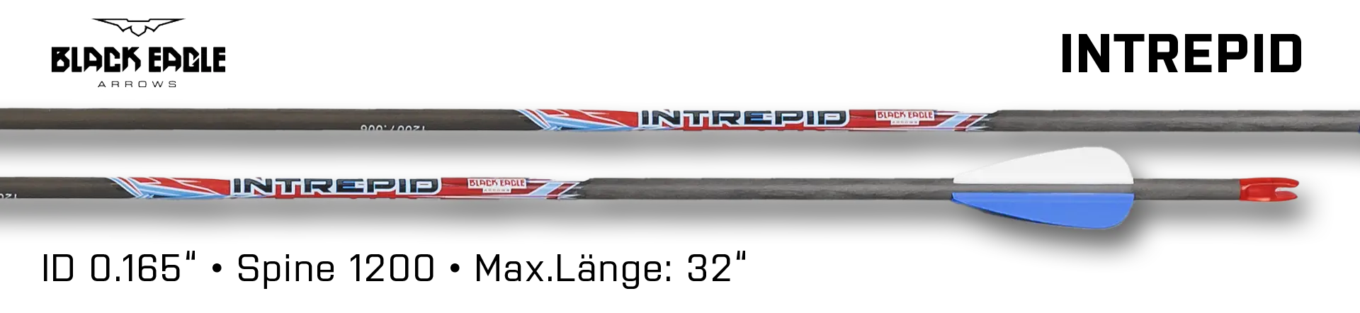 Black Eagle Arrow Carbon Intrepid Vane Fleteched 1200