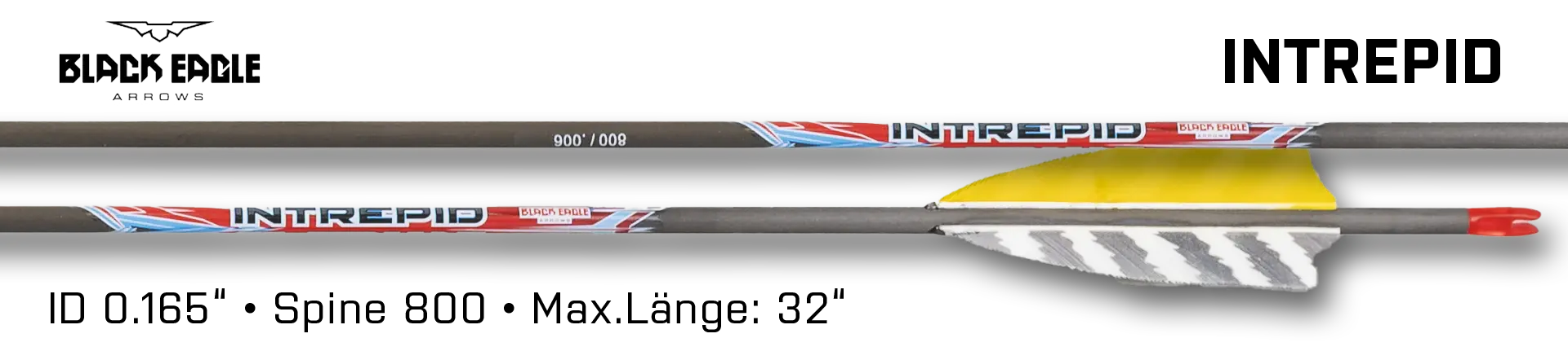 Black Eagle Arrow Carbon Feather Fletched Intrepid 800