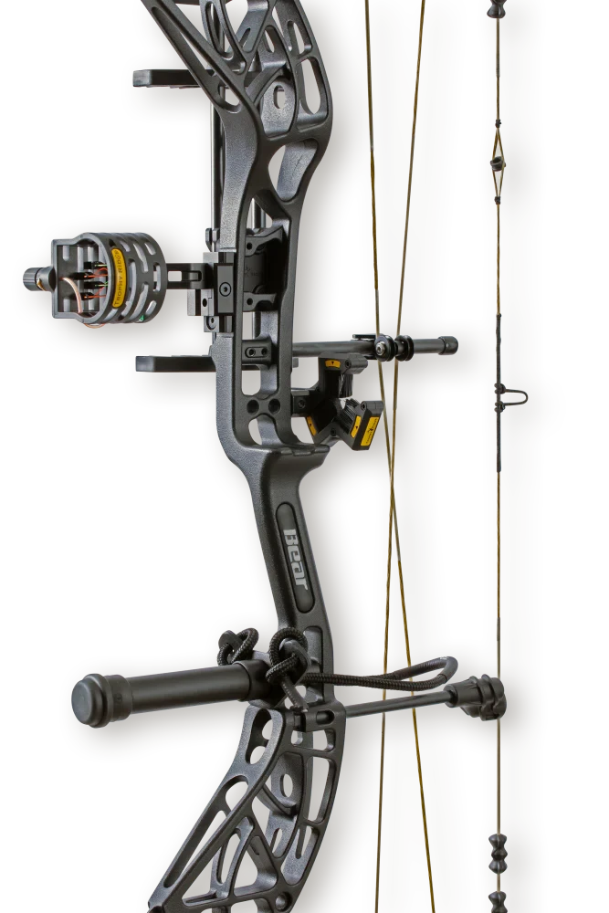 Bear Archery Compound Bow Whitetail INT Package LH (45#-60#)-(25.0"-30.0") 75%-90% Let Off Black Handle/Veil Whitetail Limbs