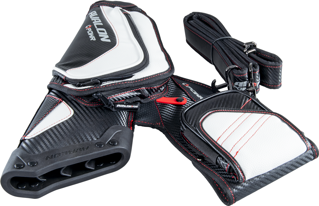 Avalon Powr Target Quiver mit Gürtel und 3 Taschen RH BLACK/WHITE