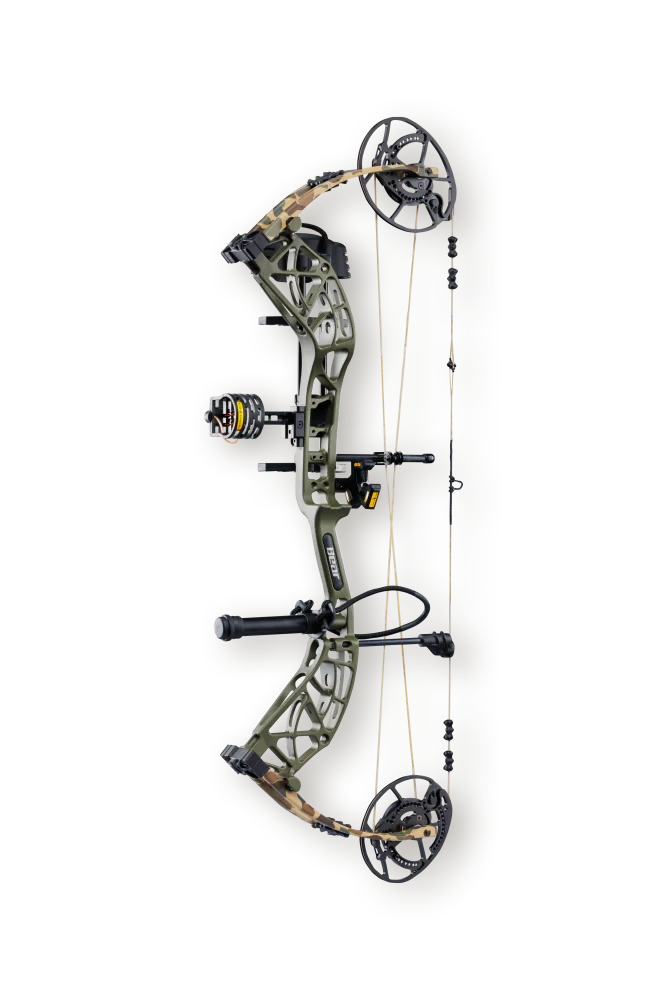Bear Archery Compound Bow Whitetail INT Package RH (55#-70#)-(25.0"-30.0") 75%-90% Let Off Throwback Green Handle/Fred Bear Limbs