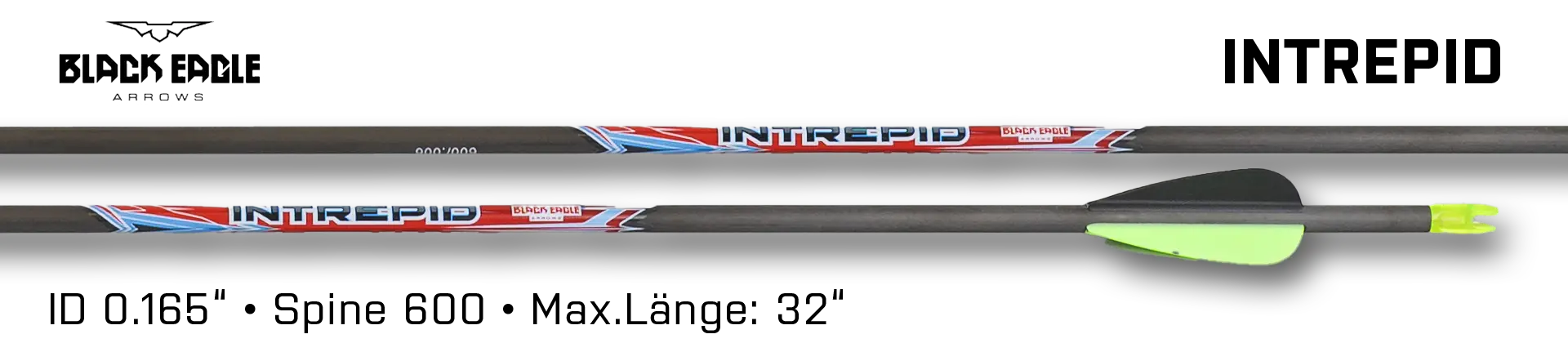 Black Eagle Arrow Carbon Intrepid Vane Fleteched 600