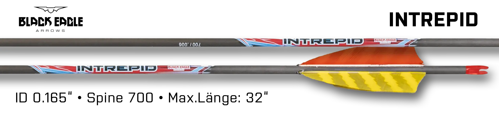 Black Eagle Arrow Carbon Feather Fletched Intrepid 700