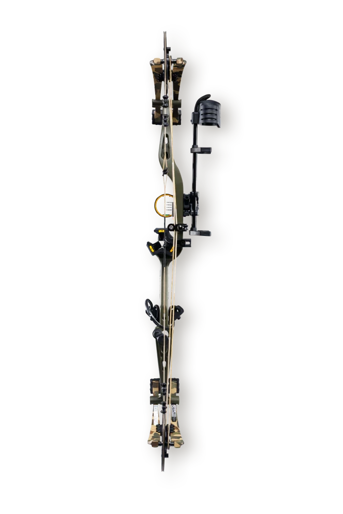 Bear Archery Compound Bow Whitetail INT Package RH (55#-70#)-(25.0"-30.0") 75%-90% Let Off Throwback Green Handle/Fred Bear Limbs