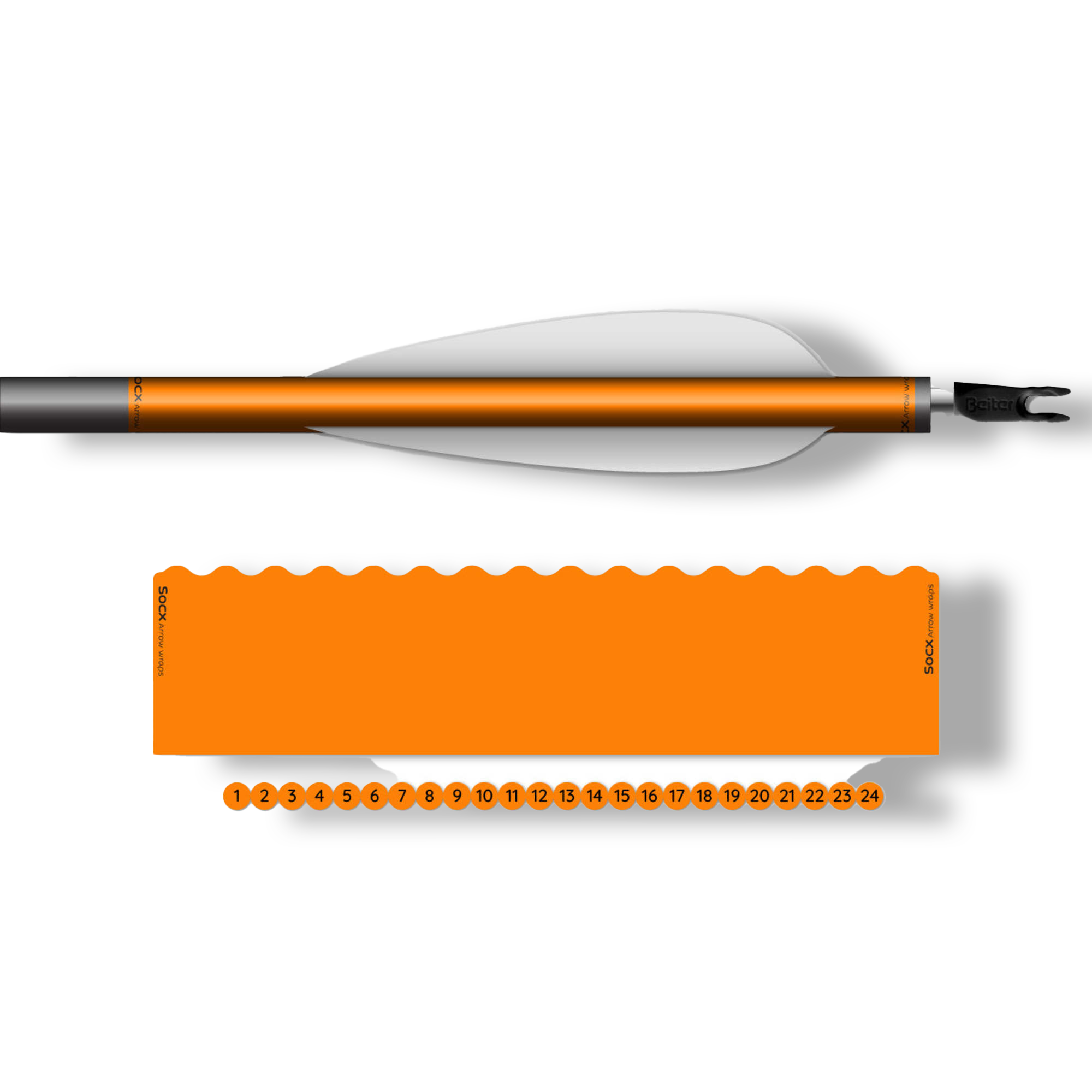 Socx Wrap 8.0 mm Max Fluor Color Orange