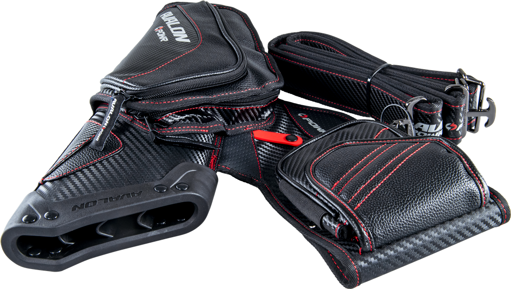 Avalon Powr Target Quiver mit Gürtel und 3 Taschen RH BLACK/BLACK